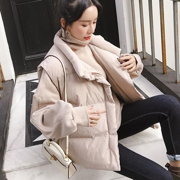 winter black and white down cotton bread dress loose jacket stand collar short thick cotton vest vest female
winter black and white down cotton bread dress loose jacket stand collar short thick cotton vest vest female