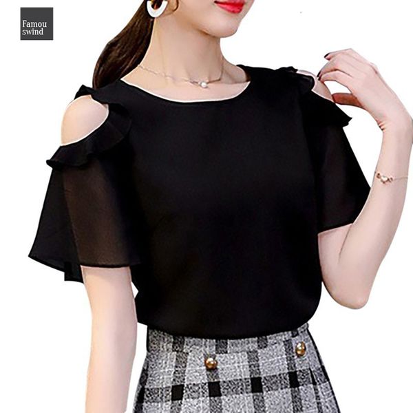 блузы летние 2019 ladies причинная плеча рубашки женщин черный шифон ruffles белый шифон o шеи твердые вершины с коротким рукавом, White
блузы летние 2019 ladies причинная плеча рубашки женщин черный шифон ruffles белый шифон o шеи твердые вершины с коротким рукавом, White