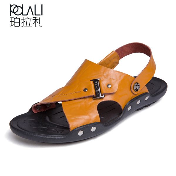 polali 2018 luxury genuine leather summer shoes men sandals fashion male sandalias beach shoes for men soft bottom breathable, Black
polali 2018 luxury genuine leather summer shoes men sandals fashion male sandalias beach shoes for men soft bottom breathable, Black