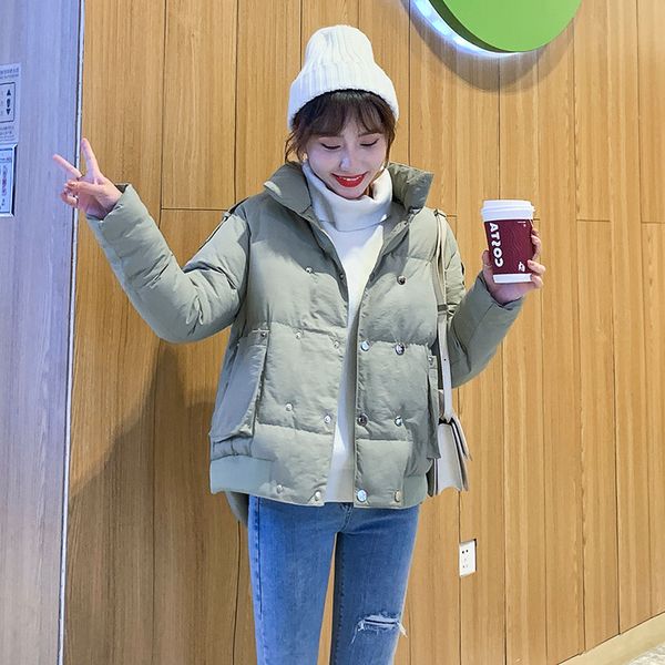 pockets hooded short parka women 2019 casual warm fashion padded jacket solid loose woman winter coats and jackets, Black
pockets hooded short parka women 2019 casual warm fashion padded jacket solid loose woman winter coats and jackets, Black