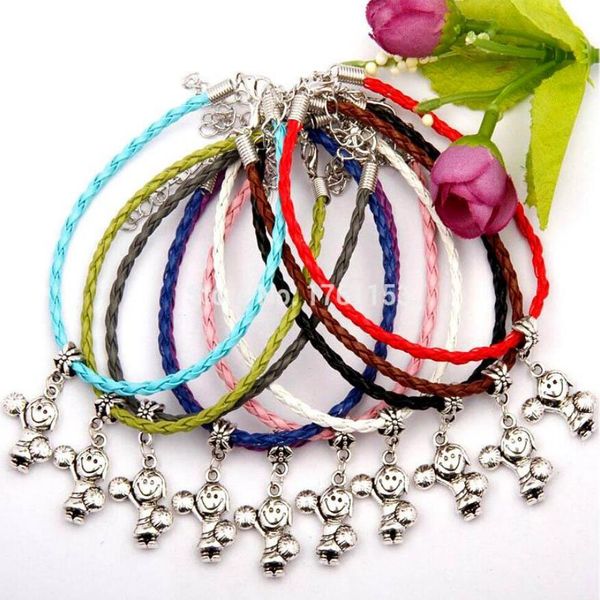 antique silver cheerleading girl charms pendants bracelets 20+5cm multicolor leather rope bracelet designer jewelry women gifts, Golden;silver
antique silver cheerleading girl charms pendants bracelets 20+5cm multicolor leather rope bracelet designer jewelry women gifts, Golden;silver