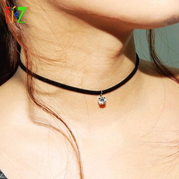 2016 faux leather choker fashion simple black velvet rope sparkling crystal false necklace for women collar bijoux, Silver
2016 faux leather choker fashion simple black velvet rope sparkling crystal false necklace for women collar bijoux, Silver