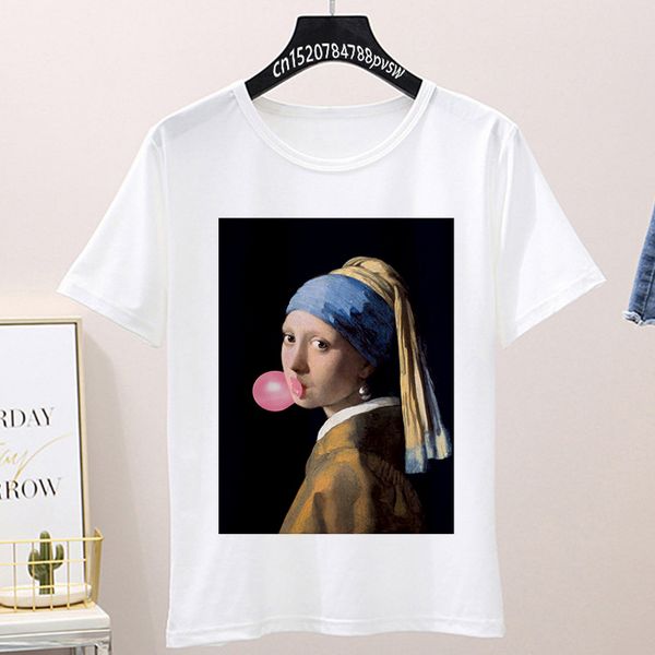 девушка с жемчужной сережкой printed tshirt летней harajuku бурлеск девичья майка моде ретро случайный короткими рукавами футболки top, White
девушка с жемчужной сережкой printed tshirt летней harajuku бурлеск девичья майка моде ретро случайный короткими рукавами футболки top, White