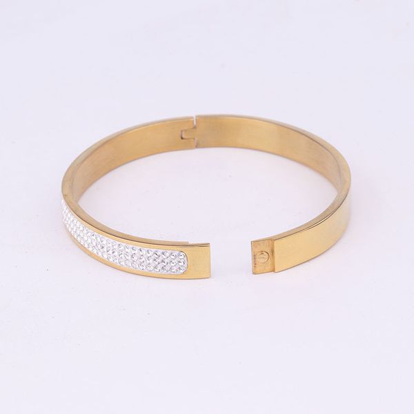 2020 crystal from austrian simple titanium steel bracelet with 3 rows of crystal fit women and female, Golden;silver
2020 crystal from austrian simple titanium steel bracelet with 3 rows of crystal fit women and female, Golden;silver