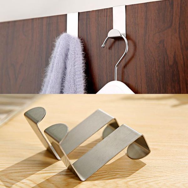 4pcs x stainless steel metal over door hooks kitchen cabinet clothes hanger holder
4pcs x stainless steel metal over door hooks kitchen cabinet clothes hanger holder