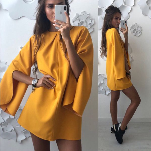 autumn flare sleeve dress women draped loose o-neck casual long sleeve vintage streetwear mini solid cuff split dresses, Black;gray
autumn flare sleeve dress women draped loose o-neck casual long sleeve vintage streetwear mini solid cuff split dresses, Black;gray