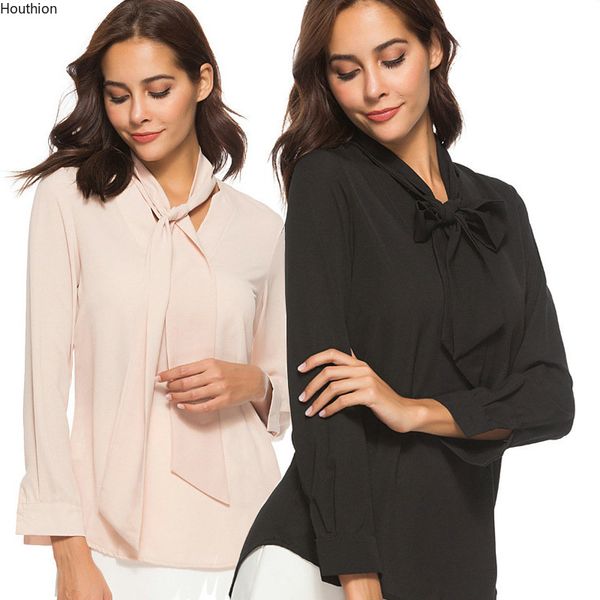 houthion women chiffon blouse new fashion temperament loose lapel lace up long sleeve ladies blouse, White
houthion women chiffon blouse new fashion temperament loose lapel lace up long sleeve ladies blouse, White