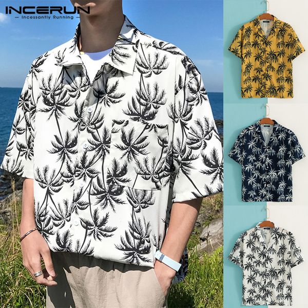incerun male tee chic summer men clothes tropical casual shirt baggy social men shirt dress loose button camisa hombre, White;black
incerun male tee chic summer men clothes tropical casual shirt baggy social men shirt dress loose button camisa hombre, White;black