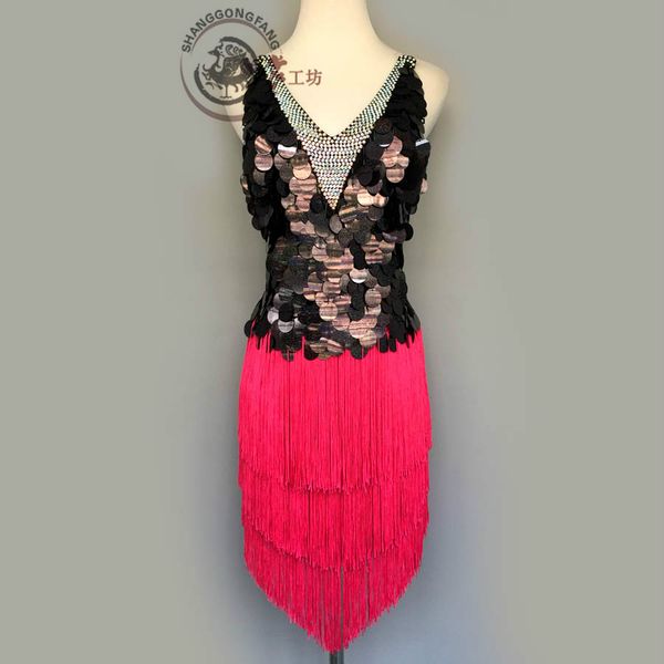 new style latin dance costume sequins tassel latin dance dress for women compeition dresses a95 s-4xl, Black;red
new style latin dance costume sequins tassel latin dance dress for women compeition dresses a95 s-4xl, Black;red