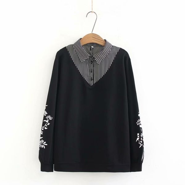 plus size turn-down collar patchwork women pullover blouse 2019 new spring casual ladies cotton shirts female oversize, Black
plus size turn-down collar patchwork women pullover blouse 2019 new spring casual ladies cotton shirts female oversize, Black