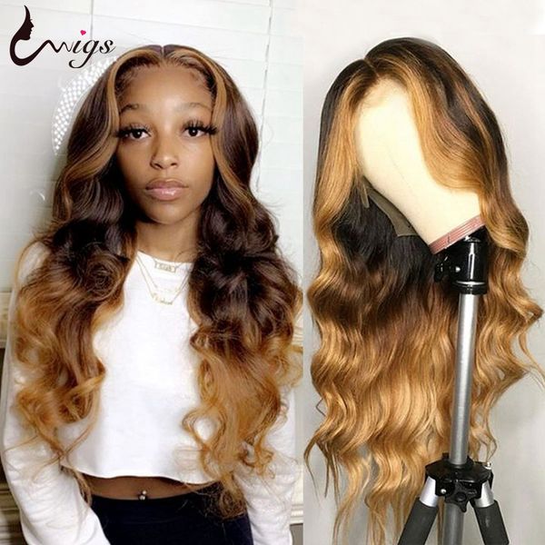 4 27 highlight body wave wigs 8-26" ombre human hair wig 13x4& 13x6 brazilian remy hair wigs pre plucked for black women uwigs, Black;brown
4 27 highlight body wave wigs 8-26" ombre human hair wig 13x4& 13x6 brazilian remy hair wigs pre plucked for black women uwigs, Black;brown