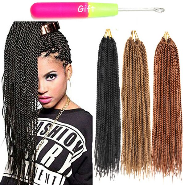 18inches 30roots senegalese twist crochet braid hair extensions kanekalon synthetic braiding hair faux locs dreadlocks box braids, Black
18inches 30roots senegalese twist crochet braid hair extensions kanekalon synthetic braiding hair faux locs dreadlocks box braids, Black