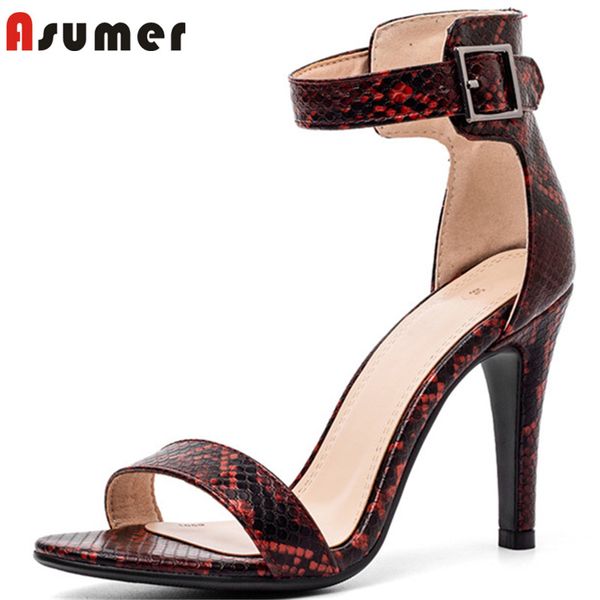 asumer 2020 10cm thin high heels women sandals snake pu buckle summer party wedding shoes ladies big size 33-43, Black
asumer 2020 10cm thin high heels women sandals snake pu buckle summer party wedding shoes ladies big size 33-43, Black