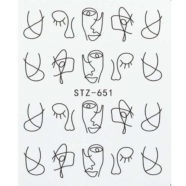 1 pcs nail water sticker art diy nail geometry animals floral leaf designs manicure art decoration, Black
1 pcs nail water sticker art diy nail geometry animals floral leaf designs manicure art decoration, Black