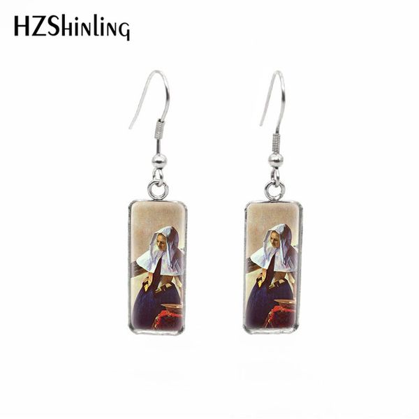 2019 new johannes vermeer paintings fish hook earring girl wearing pearl oil painting rectangular earrings glass jewelry, Silver
2019 new johannes vermeer paintings fish hook earring girl wearing pearl oil painting rectangular earrings glass jewelry, Silver