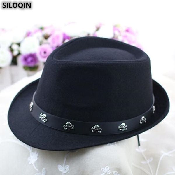 siloqin trend women's hat spring autumn fashion skull fedoras for men panama brands sombreros elegant vintage leisure cap, Blue;gray
siloqin trend women's hat spring autumn fashion skull fedoras for men panama brands sombreros elegant vintage leisure cap, Blue;gray