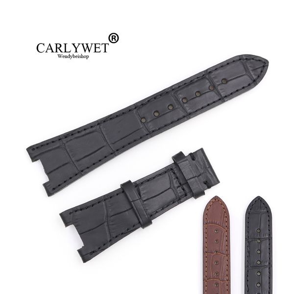 carlywet 25mm wholesale black brown real leather handmade replacement crocodile grain wrist watch band strap
carlywet 25mm wholesale black brown real leather handmade replacement crocodile grain wrist watch band strap