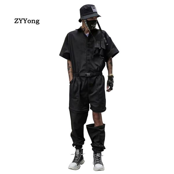 2020 new fashion summer men cargo overalls half sleeve jumpsuits solid joggers knee zipper rompers street style casual men pants, Black
2020 new fashion summer men cargo overalls half sleeve jumpsuits solid joggers knee zipper rompers street style casual men pants, Black