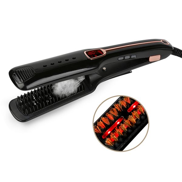 new steam hair straightener brush infrared professional straightening iron anion hair brush steam straightener styling tool, Black
new steam hair straightener brush infrared professional straightening iron anion hair brush steam straightener styling tool, Black