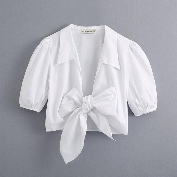 2020 summer women's new small fresh lapel bubble short-sleeved fashion niche design strap bow short shirt, White
2020 summer women's new small fresh lapel bubble short-sleeved fashion niche design strap bow short shirt, White