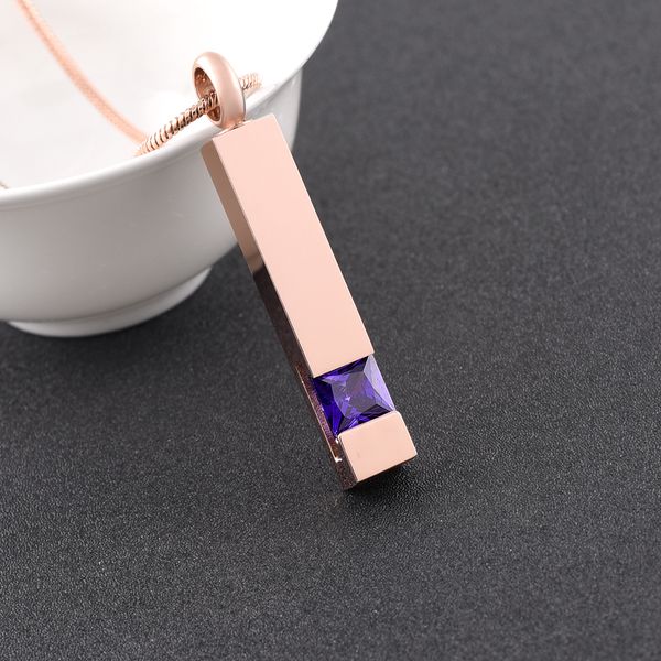 sp002 dark blue birthstone pink gold color bar shape 316l stainless steel cremation jewelry funeral urn ashes holder memorial necklace, Silver
sp002 dark blue birthstone pink gold color bar shape 316l stainless steel cremation jewelry funeral urn ashes holder memorial necklace, Silver