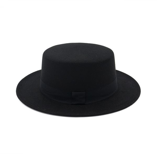 fall winter new black felt hat flat hat fedora wide brim fedora mens vintage cap, Blue;gray
fall winter new black felt hat flat hat fedora wide brim fedora mens vintage cap, Blue;gray