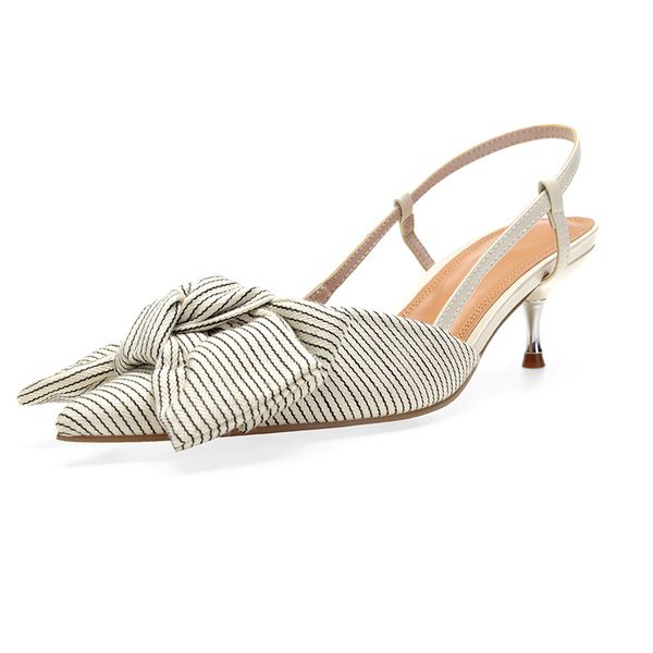 new spring & summer2020 women slingbacks pointed toe shallow stripe bow girls fashion shoes sandals french style, Black
new spring & summer2020 women slingbacks pointed toe shallow stripe bow girls fashion shoes sandals french style, Black