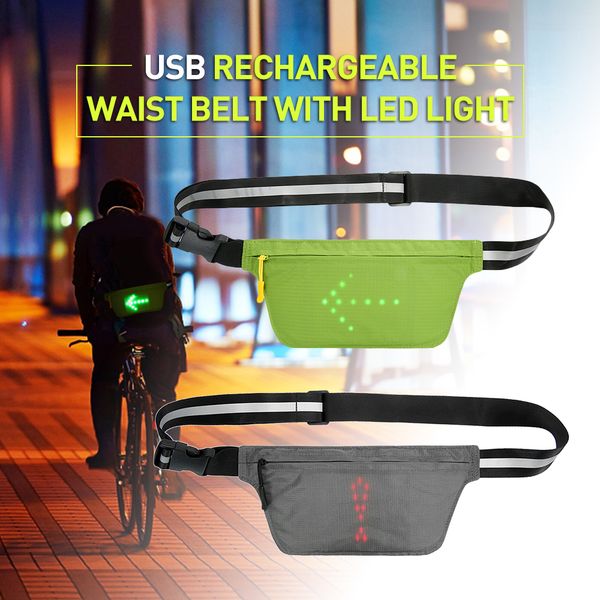 usb rechargeable running waist bag reflective waist belt fanny pack with led signal light outdoor bag for cycling jogging
usb rechargeable running waist bag reflective waist belt fanny pack with led signal light outdoor bag for cycling jogging