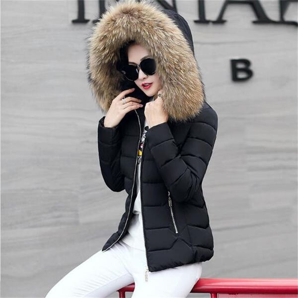 2019 new black winter jacket women elegant ultra large fur collar down cotton-padded jacket women's plus size winter coat parka, Tan;black
2019 new black winter jacket women elegant ultra large fur collar down cotton-padded jacket women's plus size winter coat parka, Tan;black