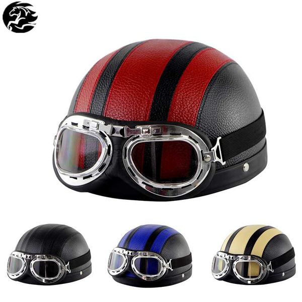 new motorcycle half face scooter retro helmets with goggles men casco moto black casque de moto casque vintage for motorbike
new motorcycle half face scooter retro helmets with goggles men casco moto black casque de moto casque vintage for motorbike