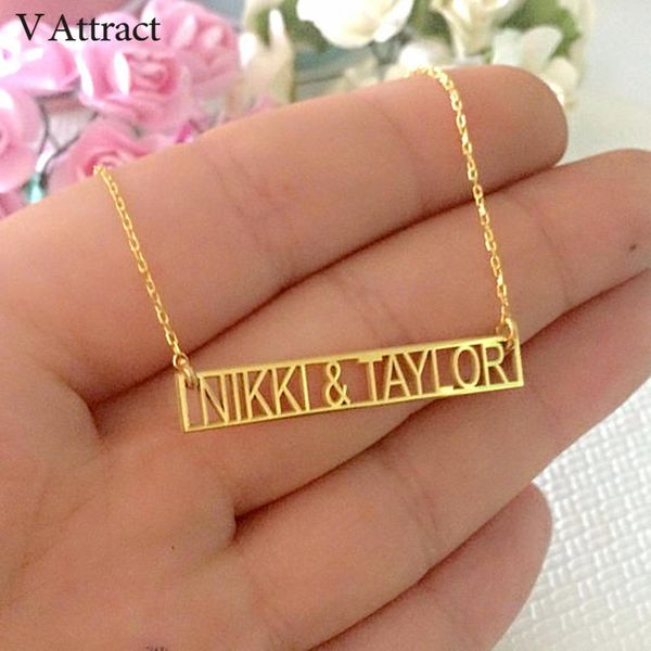 v attract roman numeral bar pendant necklaces personalized name greek letter necklace custom date colar stainless steel jewelry, Silver
v attract roman numeral bar pendant necklaces personalized name greek letter necklace custom date colar stainless steel jewelry, Silver