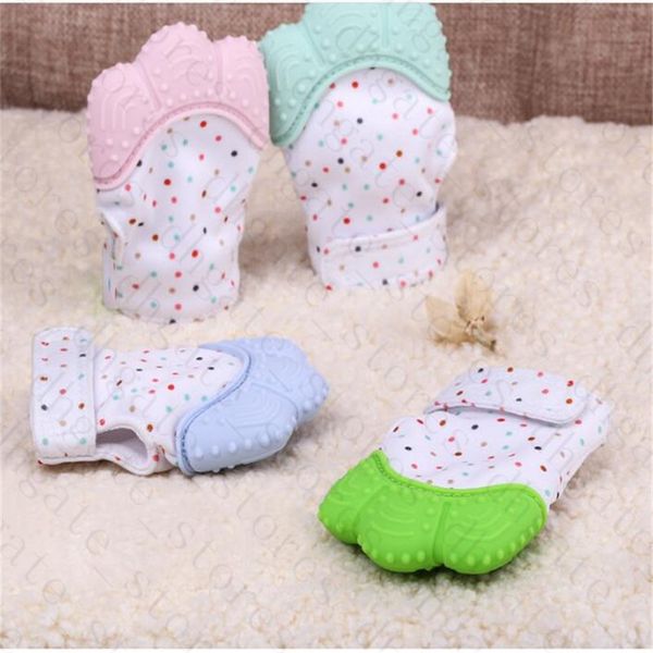 Baby Silicone Teething Glove Mitt Mitten Silicone Teether 3 Months+ Candy Wrapping Sound Teethers Toy Infants Kids Chew Dummy Gifts Ly629