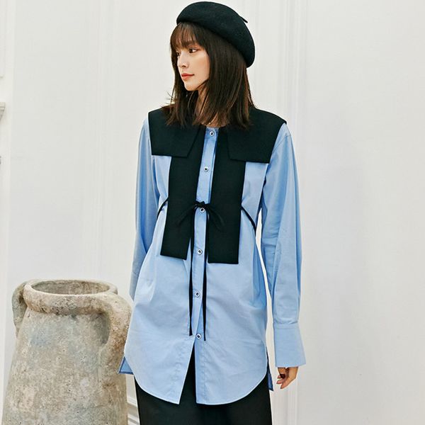 lanmrem 2020 new fashion women clothes turn-down two pieces collar patchwork blue color lace up shirt blouse wk39505m, White
lanmrem 2020 new fashion women clothes turn-down two pieces collar patchwork blue color lace up shirt blouse wk39505m, White