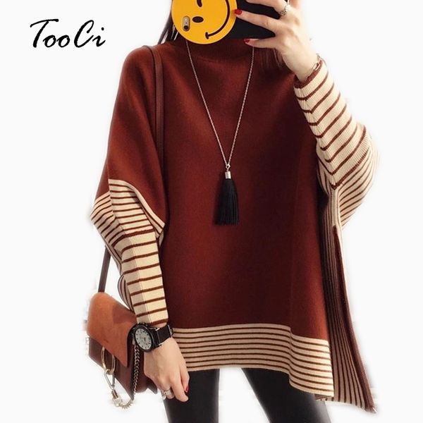 2018 spring women casual sweater and pullover female stripes feminino inverno poncho and cape black poncho, White;black
2018 spring women casual sweater and pullover female stripes feminino inverno poncho and cape black poncho, White;black