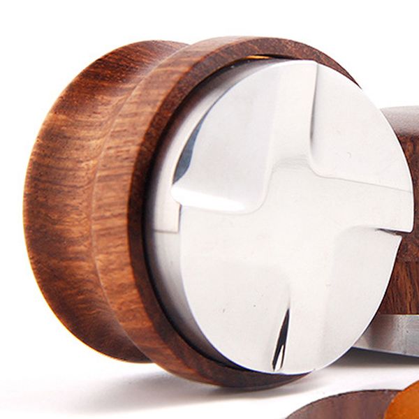 coffee distributor leveler tool new rosewood adjustable 58.35mm four angled slope profilter tamper
coffee distributor leveler tool new rosewood adjustable 58.35mm four angled slope profilter tamper