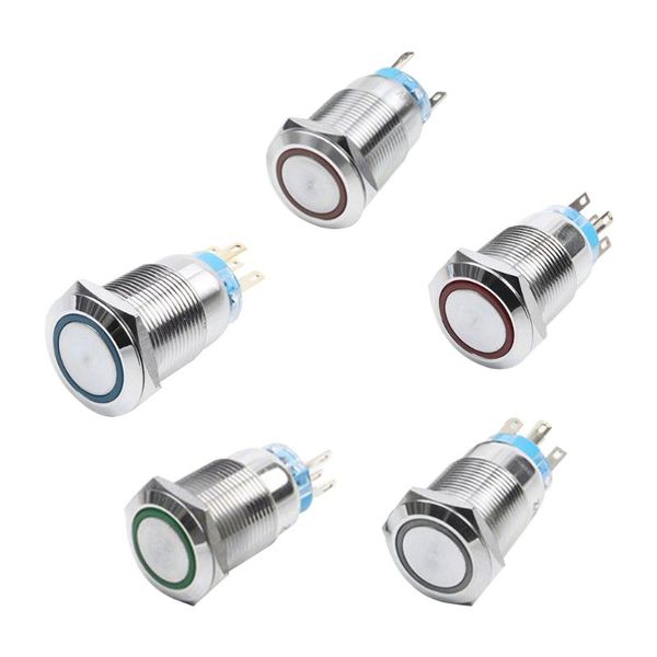 19mm 12v 24v 220v led on/off silver waterproof self-locking latch push button flate switch car switch 
19mm 12v 24v 220v led on/off silver waterproof self-locking latch push button flate switch car switch
