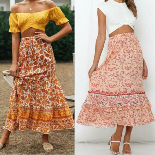 2020 fashion women ladies high waist floral printed skirts ladies summer casual party maxi dress sundress, Black
2020 fashion women ladies high waist floral printed skirts ladies summer casual party maxi dress sundress, Black