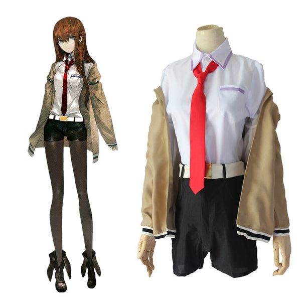 anime steins gate cosplay costume makise kurisu full set brown unifrom suit daily costumes, Black
anime steins gate cosplay costume makise kurisu full set brown unifrom suit daily costumes, Black