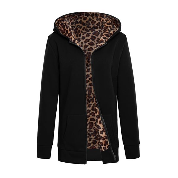 2019 new hooded padded leopard sweater women europe america plus velvet large size jacket coat winter women's clothing mujer, White
2019 new hooded padded leopard sweater women europe america plus velvet large size jacket coat winter women's clothing mujer, White