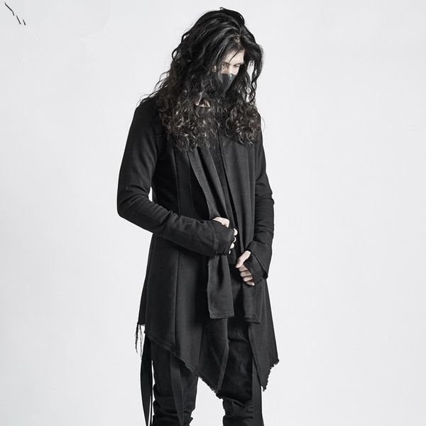 raw edge design single layer thin coat slim tide male autumn personality gothic dark cloak robes long coat men steampunk, Tan;black
raw edge design single layer thin coat slim tide male autumn personality gothic dark cloak robes long coat men steampunk, Tan;black