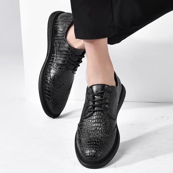 outdoor genuine leather men's casual shoes loafers design men flat footwear slip on mens business formal shoes big size 38-47, Black
outdoor genuine leather men's casual shoes loafers design men flat footwear slip on mens business formal shoes big size 38-47, Black