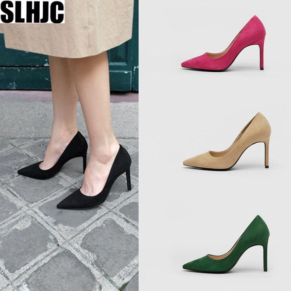 slhjc cm high stiletto heels shoes women fashion classic pumps party office work shoes female pointed toe slip on shoes, Black
slhjc cm high stiletto heels shoes women fashion classic pumps party office work shoes female pointed toe slip on shoes, Black