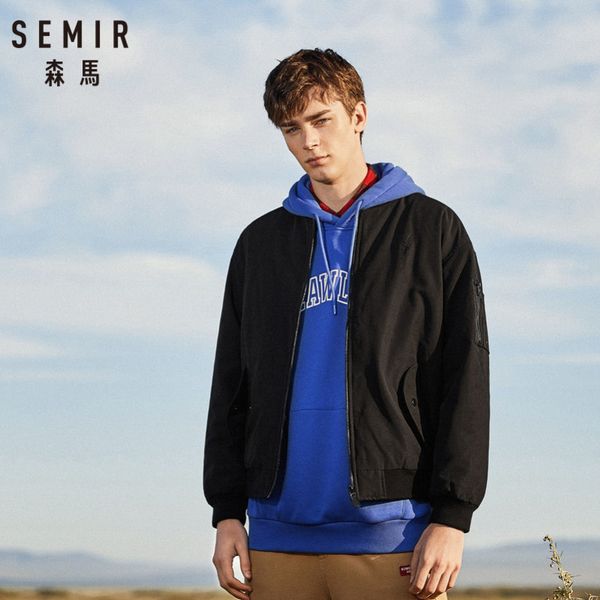 semir men baseball jacket with full-zip men's bomber jacket with fleece-lined pocket ribbing at cuff and hem streetwear winter, Black
semir men baseball jacket with full-zip men's bomber jacket with fleece-lined pocket ribbing at cuff and hem streetwear winter, Black