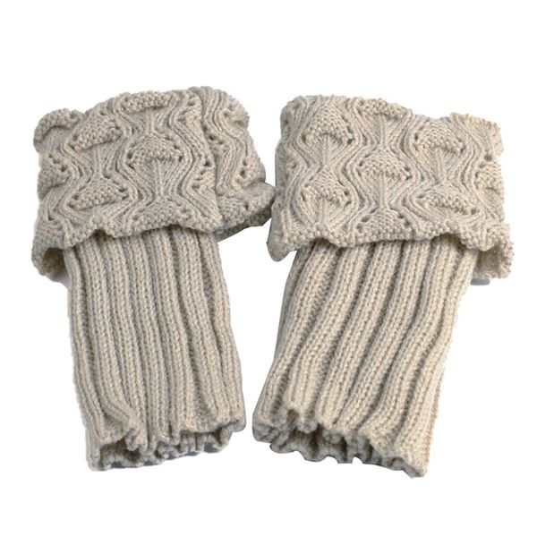 1 pair women crochet boot cuffs knit ers boot socks winter leg warmers calcetines mujer, Black;white
1 pair women crochet boot cuffs knit ers boot socks winter leg warmers calcetines mujer, Black;white