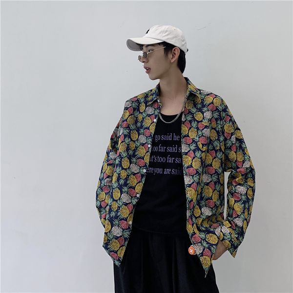 men's shirt 2019 autumn and winter new handsome printing wild long-sleeved shirt youth personality fashion trend men's clothing, White;black
men's shirt 2019 autumn and winter new handsome printing wild long-sleeved shirt youth personality fashion trend men's clothing, White;black