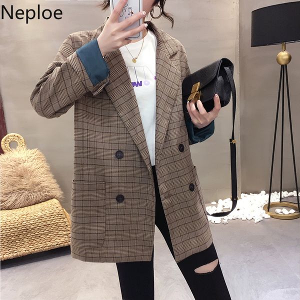 neploe vintage bouble breasted plaid women blazer spring pockets jackets female suits coat office work feminino outerwear 38962, White;black
neploe vintage bouble breasted plaid women blazer spring pockets jackets female suits coat office work feminino outerwear 38962, White;black