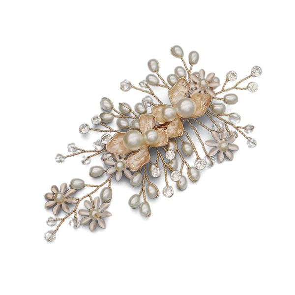 wedding tiara handmade pearl hair clip alloy flower edge clip bridal jewelry, Golden;white
wedding tiara handmade pearl hair clip alloy flower edge clip bridal jewelry, Golden;white