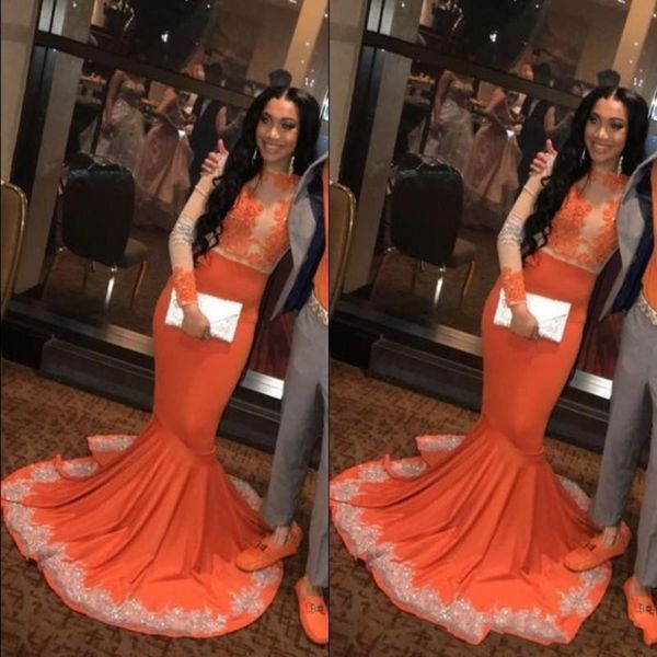 new orange mermaid evening dresses jewel neck long sleeves lace appliques illusion special occasion dresses formal prom dresses wear, Black;red
new orange mermaid evening dresses jewel neck long sleeves lace appliques illusion special occasion dresses formal prom dresses wear, Black;red