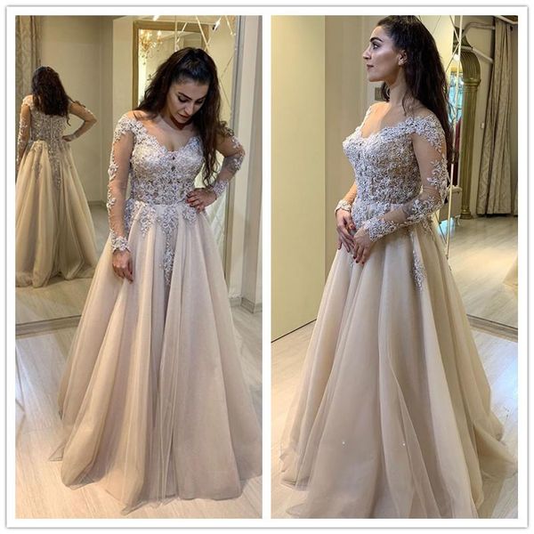 elegant prom dresses sheer neck appliques lace long sleeves formal evening party gowns abendkleider robe de soiree, Black
elegant prom dresses sheer neck appliques lace long sleeves formal evening party gowns abendkleider robe de soiree, Black
