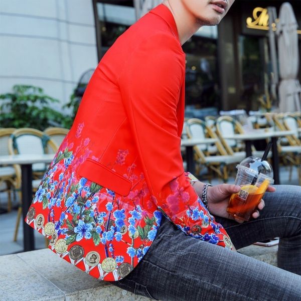 red slim fit blazer male vintage flower mens blazer hombre prom blazers for men wedding male suit jacket korean, White;black
red slim fit blazer male vintage flower mens blazer hombre prom blazers for men wedding male suit jacket korean, White;black